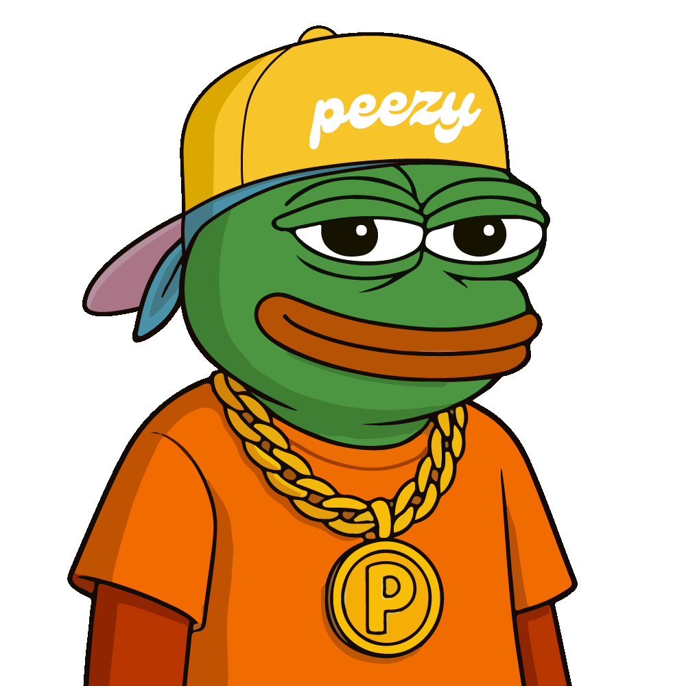 Peezy Coin mascot character, symbolizing the identity and branding of the meme-based cryptocurrency